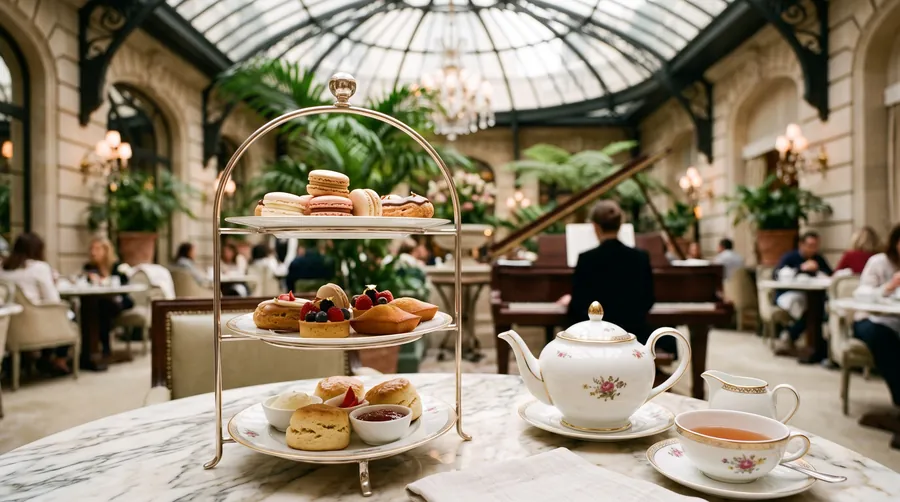 Jardin d’Hiver, Hôtel de Crillon, Afternoon tea in París