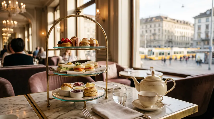 The Lounge, Mandarin Oriental Savoy, Afternoon tea in Zúrich