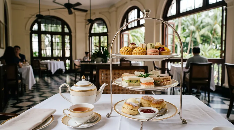 Tiffin Room, Raffles Singapore, Afternoon tea in Singapur